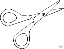 Bathroom Sink Clipart Black And White Scissors Coloring Page Coloring Pages Scissors Drawing Art School Supplies