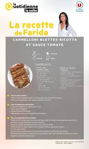 Farida Vous A Concocte Une Bonne Recette De Cannelloni Blettes Ricotta Et Sauce Tomate Recette De Blettes Recette De Cannelloni Recettes De Cuisine