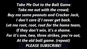 Am bm if i move this could this could die, if eyes move this could die, i want you, to take me out. Take Me Out To The Ball Game Lyrics Words Baseball 7th Inning Sing Along Song Youtube