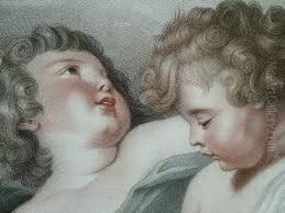 Cherubs Heads, After Peter Paul Rubens, Publ. By Thomas Cheesman, April 6th  1800, London; Stipple Engraving Printed In Colours, 34x46cm reproduction by Thomas  Cheesman for sale