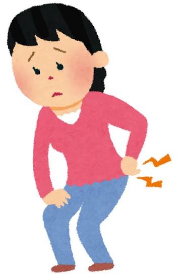 腰痛の女性のイラスト | かわいいフリー素材集 いらすとや