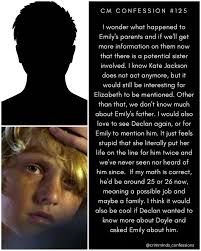 I wonder what happened to Emily's parents and if we'll get more information 