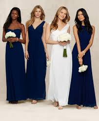 Lauren Ralph Lauren Wedding Mix And Match Navy Blue Bridesmaid Dresses For An Unexpected T Navy Blue Bridesmaid Dresses Bridesmaid Dresses Wedding Bridesmaids