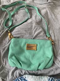 Marc By Marc Jacobs Classic Q Percy Crossbody Bag Marc By Marc Jacobs Classic Q Mint Green Leather Percy Crossbody Bag Purse Purses And Bags Bags Leather Crossbody Bag