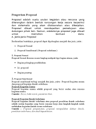 Berikut ini contoh proposal karya ilmiah singkat: Pengertian Proposal
