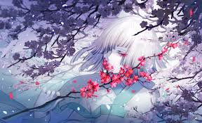 Young man, wearing a fur coat and a zippered mask, revealing some of his soft red hair and green eyes.1 on his… Wallpaper Anime Girls Blonde Short Hair Red Eyes Sakura Tree Petals Ribbons Kimono Red Flowers 1644x1000 Juanky7u7 1958293 Hd Wallpapers Wallhere