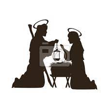 5 out of 5 stars. Schwarze Silhouette Krippe Szene Katholischen Vektor Illustration Leinwandbilder Bilder Jesus Christus Bethlehem Mary Myloview De