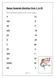 What each of the seven letters (i, v, x, l, c, d and m) mean and their arabic number equivalent? Roman Numerals Matching Worksheets Teaching Resources Tpt