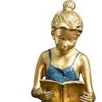 Amazon.com: R REALONG Escultura de bronce de estilo moderno ...
