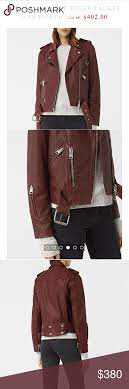 Bnwot All Saints Gidley Leather Jacket 4 Oxblood Leather Jackets Uk Leather Jacket Jackets