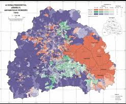Térkép atlasz webáruház dimap bt. Linguistic Composition Of Transylvania In 1910 Kingdom Of Hungary Red Hungarian Purple Romanian Green German Europe