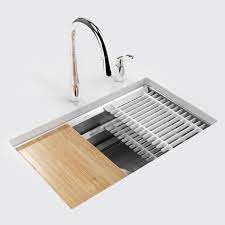 Enjoy all the advantages of an undermount kitchen sink: 3d Model Kitchen Sink Prolific 29 Inch Cgtrader