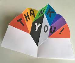To make it look more creative you can cut out strips from a different colored paper sheet and paste them on as a background. Expanding Pop Up Make A Thank You Card Or Love Note Which Starts Small But Opens Big Diy Pop Up Cards Pop Up Cards Thank You Card Design
