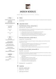 Free Bartender Resume Sample Template Example Cv Resume Examples Resume Guide Resume Template Free