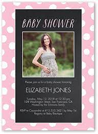 Chalkboard Dots Girl 5x7 Baby Shower Invitation Cards Shutterfly