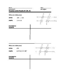 From the given sketch, analyze the transversal line. Geometry Two Column Proofs For Parallel Lines And Transversals 2 Chapter 3