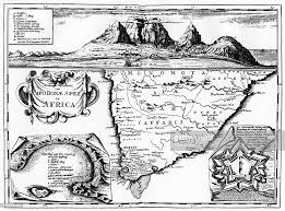 A Map Of The Cape Of Good Hope South Africa 1719 Plate Taken From Africa Map Vintage Maps