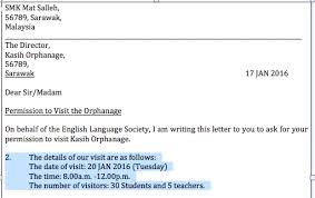 How To Write A Letter Of Permission Formal Letter Pt3english Com
