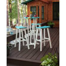 Polywood Contempo 4 Piece Saddle Bar Stool Set Pws235 1 Polywood Official Store In 2020 Saddle Bar Stools Bar Stools Polywood