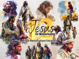Jesus Watercolor Clipart Bundle, Religious and Bible PNG Images for  Commercial Use, Christian Jesus Christ Clipart Bundle, Christian Easter