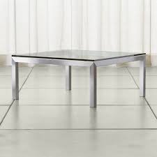 Parsons Square Stainless Steel Coffee Table With Clear Glass Top Crate And Barrel Coffee Table Square Coffee Table Coffee Table Crate And Barrel