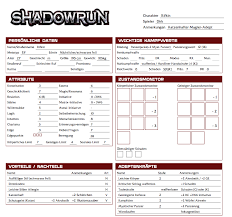 Aber ich weiß überhaupt nicht wie ich einen charakterbogen für die spieler erstellen soll. Shadowrun 5 Charakterbogen Generator 2 0 8 Karma Magier Panzerung