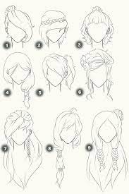 Manga Hairstyles Incorporating Braids Drawings Drawing People Manga Drawing