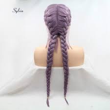 To make an inverted french braid or dutch braid, cross the sections underneath each other.so take the right section and cross it under the middle, then the left section and cross it under. Sylvia Mixed Purple Wig Double Braid Hair With Baby Hair Synthetic Braid Lace Front Wigs Heat Resistant Fiber Hair Middle Part Synthetic None Lace Wigs Aliexpress