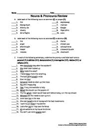A pronoun is a substitute for a noun or a noun phrase. Noun Pronoun Review Worksheets Teaching Resources Tpt