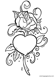 I'm talking about green felt and icloud sync. A Rose With A Big Heart In The Middle Coloring Pages Rose Coloring Pages Coloring Pages For Kids And Adults