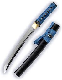 Amazon.com : Full Tang Unokubitsukuri Carbon Steel Japanese Samurai Tanto  Small Sword Short Katana : Sports & Outdoors