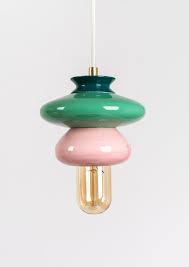 Ceiling Ceramic Lamp Colorful Handmade Lampshade Design Unique Light Fixture Gift In 2020 Lampshade Designs Ceramic Lamp Hanging Lamp Shade