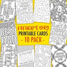 Father's day is the perfect time to shower your dad with appreciation, sweet sentiments, and love. Father S Day Printable Coloring Cards 10 Pack 10 Etsy