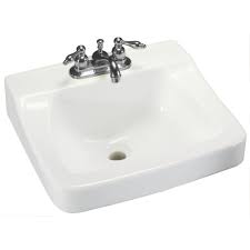 Glacier Bay Aragon Wall Mounted Bathroom Sink In White 13 0010 Ada The Home Depot