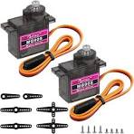 2PCS MG90S 0.32 oz Micro Servo Motor Metal Gear para RC Robot Car Avión  Helicóptero Mini Servos para Arduino Project