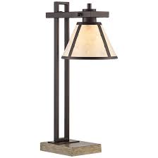 Maricopa Bronze Column Desk Lamp With Usb Port And Outlet 74v11 Lamps Plus Farmhouse Table Lamps Black Desk Lamps Lamp