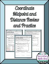 Distance And Midpoint On The Coordinate Plane Short Review Practice Middle School Math Resources Distance Formula Midpoint Formula