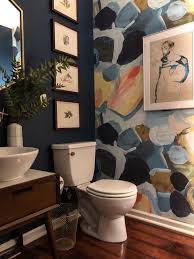 How should i decorate my bathroom? A Once Beige Townhouse Is Now Incredibly Bold Dramatic And Colorful Townhouse Decorating Townhouse Decorating Ideas Cheap Home Decor