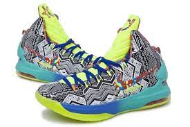 Nike Kevin Durant S Kd V Grey Green Basketball Shoes