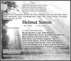 Traueranzeigen von Helmut Simon