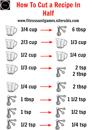 how to cut a recipe in half
