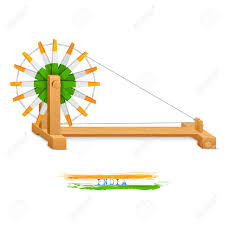 Spinning wheel old indian flag. Illustration Of Tricolor Charkha Spinning Wheel On India Background Royalty Free Cliparts Vectors And Stock Illustration Image 25731136