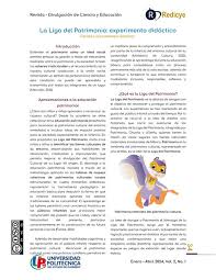 Artículo patrimonio, educación y tecnología