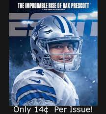 81 Off Espn Magazine Subscription W Digital Access Only 4 95 Dak Prescott Dallas Cowboys Dallas Cowboys Cowboys