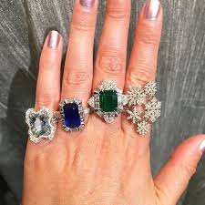Large Diamond And Gemstone Cocktail Rings Jewelry Review Gem Hunt Fine Jewelry Trends