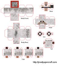Papercraft Tame Wolf Better Tabs Paper Crafts Minecraft Printables Minecraft Wolf