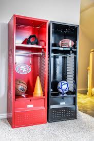 Why on earth would i want a kid locker? Nfl Superbowl Superfan Super Locker Deal Boy Sports Bedroom Sports Room Boys Sports Room