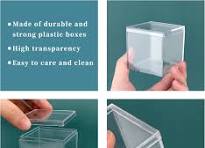 dedoot Clear Acrylic Boxes Small Plastic Square Cube, 4 Pack Small Plastic  Storage Box with Lid, 2.2x2.2x2.2 Inch /55x55x55mm Square Clear Containers  ...