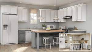Renovating your kitchen doesn't have to empty your today's laminates are sophisticated and mimic granite and stone (without the hefty price tag). Remodel Kitchen A Before And After Of A Minor Kitchen Remodel Home Depot Kitchen Remodel Kitchen Remodel Cost Kitchen Remodel Small