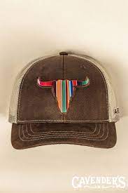 Ariat Brown Serape Skull Snap Back Cap Country Hats Cowgirl Hats Cute Hats